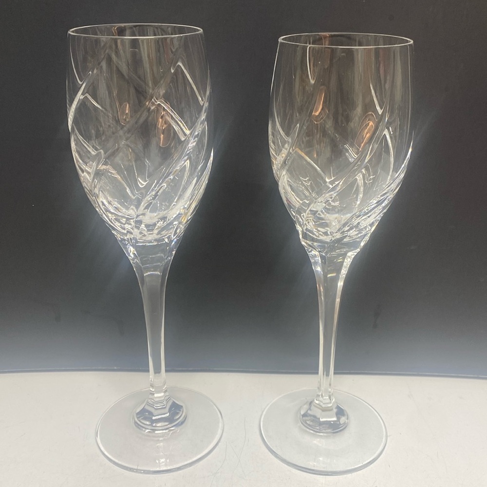 Mikasa Olympus Crystal Wine Glasses Stemware and Goblets Set of Two